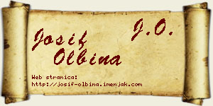 Josif Olbina vizit kartica